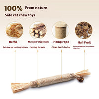 HKM-6892861 Funny Cat Molar Bite Stick Toy – Cotton Thread Pet Chew Stick, Available in Sets of 1, 3, or 5