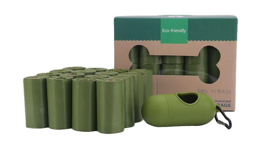 HKM-6894269 Biodegradable Disposable Dog Waste Bags - 16 Rolls, 15 Bags per Roll, Leakproof and Durable