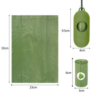 HKM-6894269 Biodegradable Disposable Dog Waste Bags - 16 Rolls, 15 Bags per Roll, Leakproof and Durable