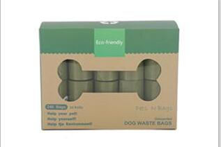 HKM-6894269 Biodegradable Disposable Dog Waste Bags - 16 Rolls, 15 Bags per Roll, Leakproof and Durable