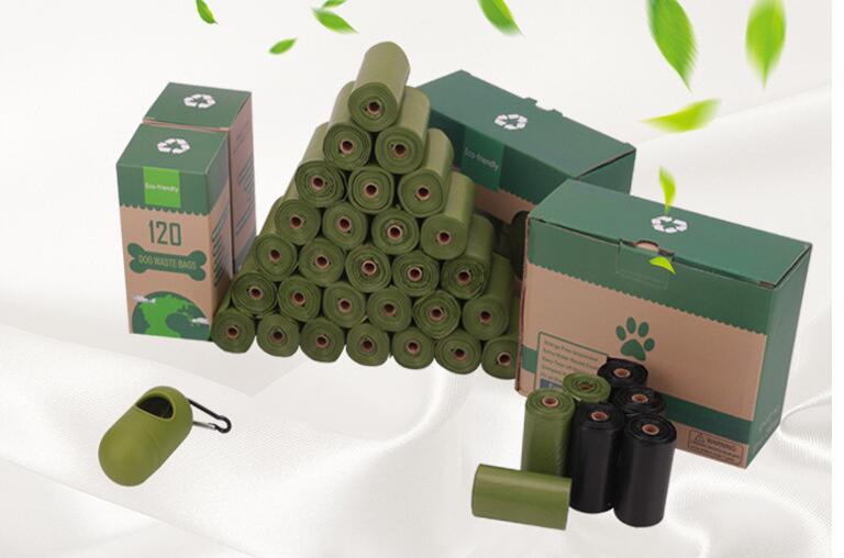 HKM-6894269 Biodegradable Disposable Dog Waste Bags - 16 Rolls, 15 Bags per Roll, Leakproof and Durable