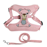 HKM-6897085 Lavender, Mint Green, and Peach Powder Dog Traction Rope with Chest Strap and Lead Rope