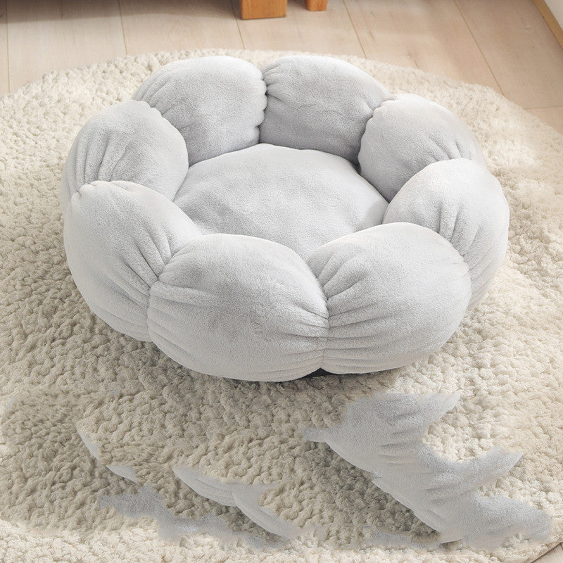 HKM-6897853 Flower Shaped Soft Pet Bed Mat for Dogs and Cats - Available in 40cm & 55cm
