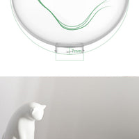 HKM-6897981 Adjustable Oblique Mouth Double Bowl Cat Feeding Station with Plastic and Stainless Steel Materials