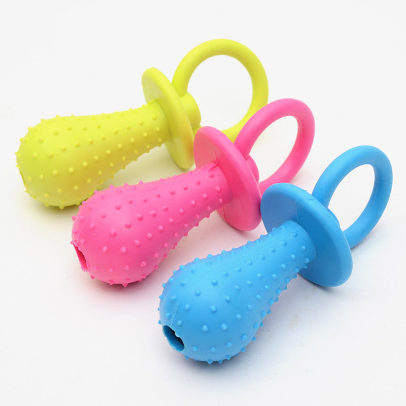 HKM-6898621 Three-Color TPR Rubber Ring Toy for Dogs - Durable Chew and Molar Stimulating Toy