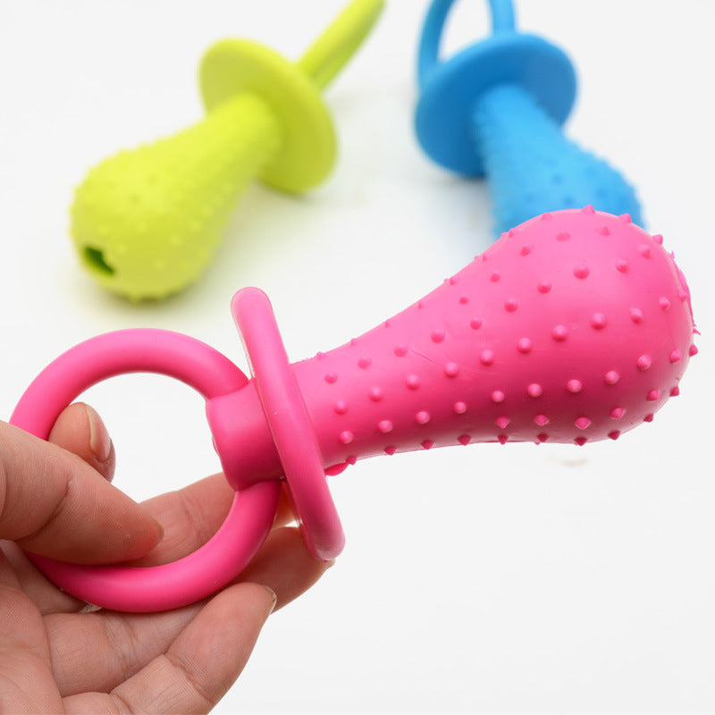HKM-6898621 Three-Color TPR Rubber Ring Toy for Dogs - Durable Chew and Molar Stimulating Toy