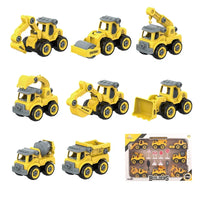 HKM-689875 DIY Take Apart Mini Truck Engineering Set for Kids - 8-Piece Plastic Vehicle Toy