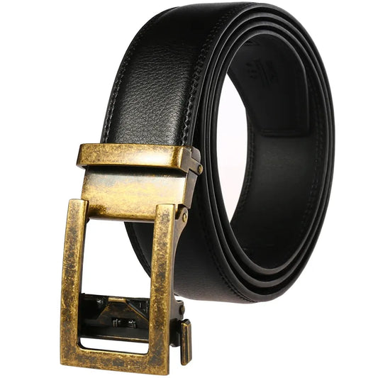 HKM-689939 3.0CM Automatic Buckle Men's Fashion Belt - Sleek, Adjustable Design for Everyday Wear