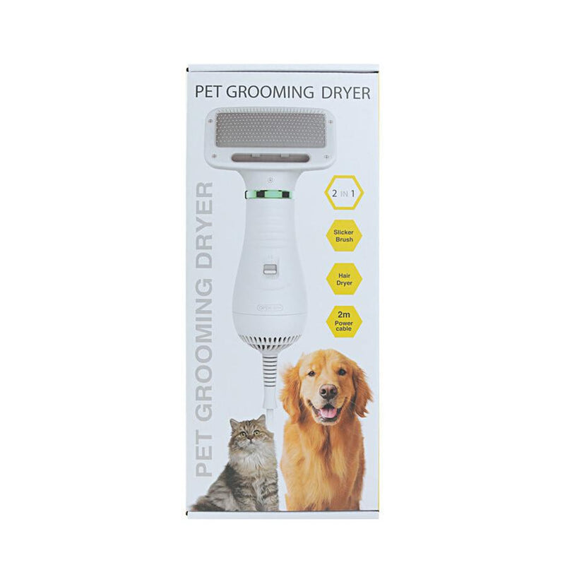 HKM-690131 All-in-One Cat and Dog Brushing Comb with Hair Dryer and Adjustable Warm Air Settings