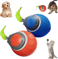 HKM-690259 Interactive Cat Ball Toy with Dual Speed Adjustment & USB Rechargeable Battery for Indoor Play