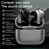 HKM-690387 Zinc Alloy Noise Cancelling TWS Earphones with LED Battery Indicator
