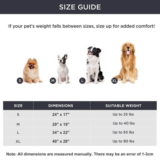 HKM-6905405 Self-Warming Cat and Dog Mat - Soft Thermal Pet Crate Pad with No-Slip Bottom for Indoor/Outdoor Use