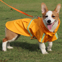 HKM-6905917 Waterproof Reflective Pet Raincoat with Adjustable Fit and Back Pocket
