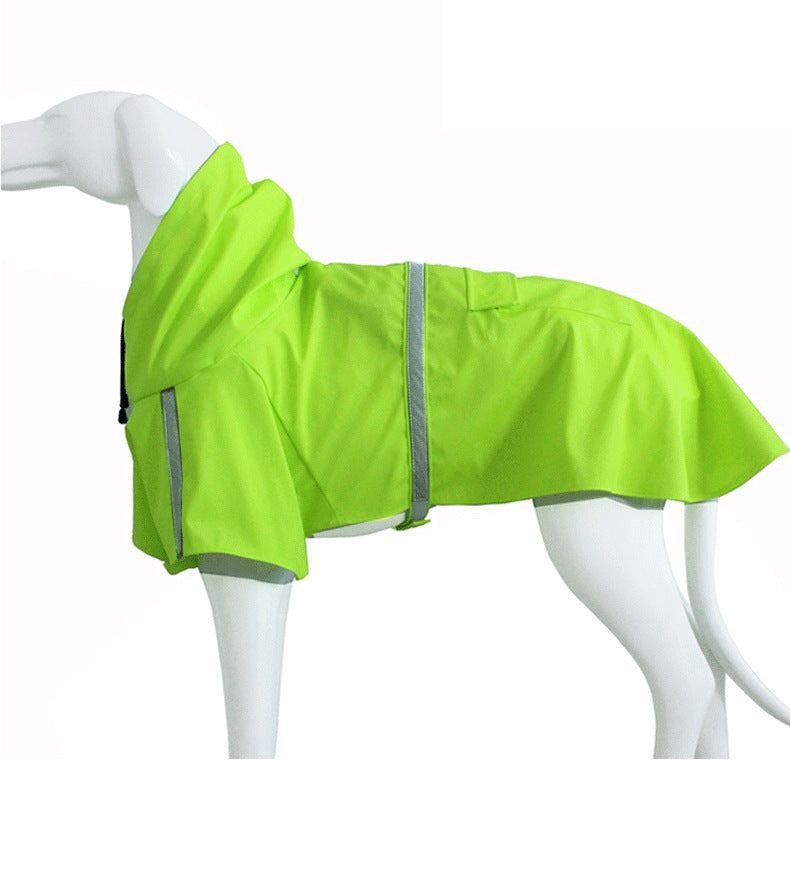HKM-6905917 Waterproof Reflective Pet Raincoat with Adjustable Fit and Back Pocket