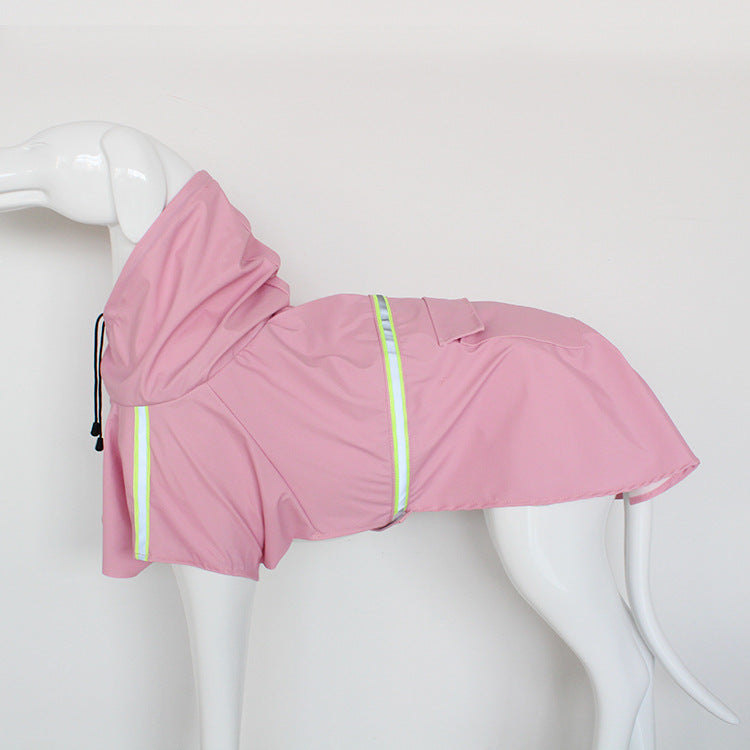 HKM-6905917 Waterproof Reflective Pet Raincoat with Adjustable Fit and Back Pocket