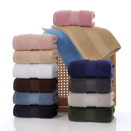 HKM-690643 Cotton Towels in Various Colors, Quick-Dry and Highly Absorbent, Set of 4/5/8