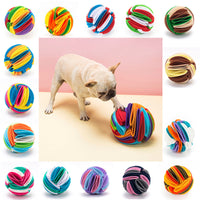 HKM-6906813 Foldable Dog Snuffle Ball - Interactive Pet Feeding Toy for Enhanced Sniffing and Playtime
