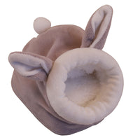 HKM-6907581 Cozy Flannel Cartoon Pet Bed for Small Animals - Hamsters, Guinea Pigs, and More