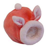 HKM-6907581 Cozy Flannel Cartoon Pet Bed for Small Animals - Hamsters, Guinea Pigs, and More