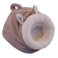 HKM-6907581 Cozy Flannel Cartoon Pet Bed for Small Animals - Hamsters, Guinea Pigs, and More