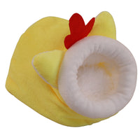 HKM-6907581 Cozy Flannel Cartoon Pet Bed for Small Animals - Hamsters, Guinea Pigs, and More