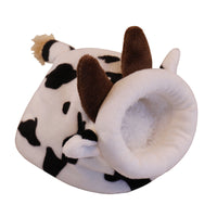 HKM-6907581 Cozy Flannel Cartoon Pet Bed for Small Animals - Hamsters, Guinea Pigs, and More
