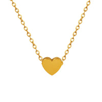 HKM-690771 Custom Design Double Layer Heart Pendant Necklace Jewellery for Women PVD 18K Gold Plated Waterproof Jewelry