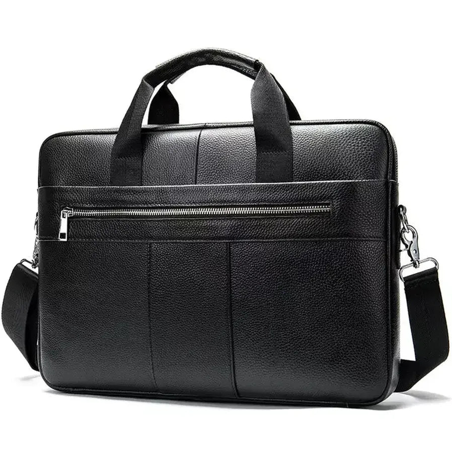 HKM-690771 Men's Genuine Leather Business Executive Laptop Bag - Versatile Briefcase for Office and Documents