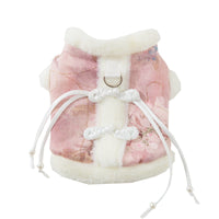 HKM-6908093 Elegant Chinese-Style Fleece Vest for Small to Medium Pets - Warm Floral Design for Autumn & Winter Celebrations