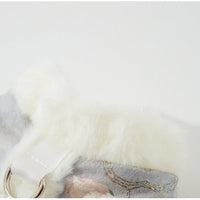 HKM-6908093 Elegant Chinese-Style Fleece Vest for Small to Medium Pets - Warm Floral Design for Autumn & Winter Celebrations