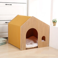 HKM-6908349 Wooden Pet Tent for Cats and Dogs - Eco-Friendly Four Seasons Design
