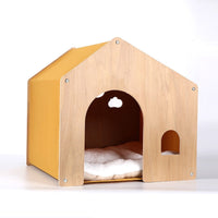 HKM-6908349 Wooden Pet Tent for Cats and Dogs - Eco-Friendly Four Seasons Design