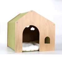HKM-6908349 Wooden Pet Tent for Cats and Dogs - Eco-Friendly Four Seasons Design