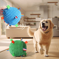 HKM-690835 Dog Toy Vocal Ball Ring Rolling Molar Toy Wear-resistant Bite-resistant To Sleep With Vent Dog Toy Pet Toy