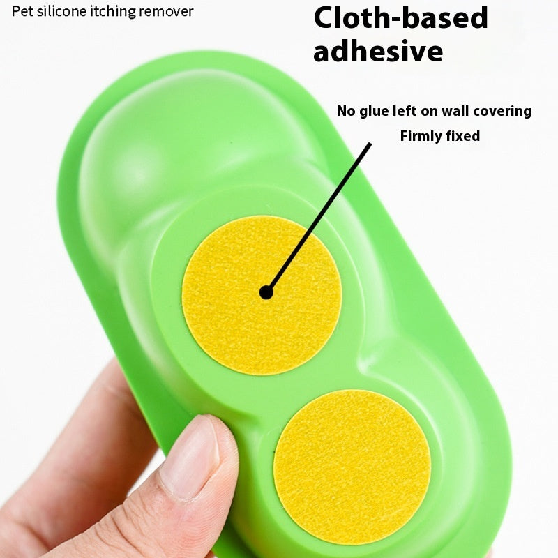 HKM-6909501 Cat Self-Service Scratching Toy - Durable ABS and TPE Material, Available in Yellow, Green, and Pink (14 x 6.5 cm)