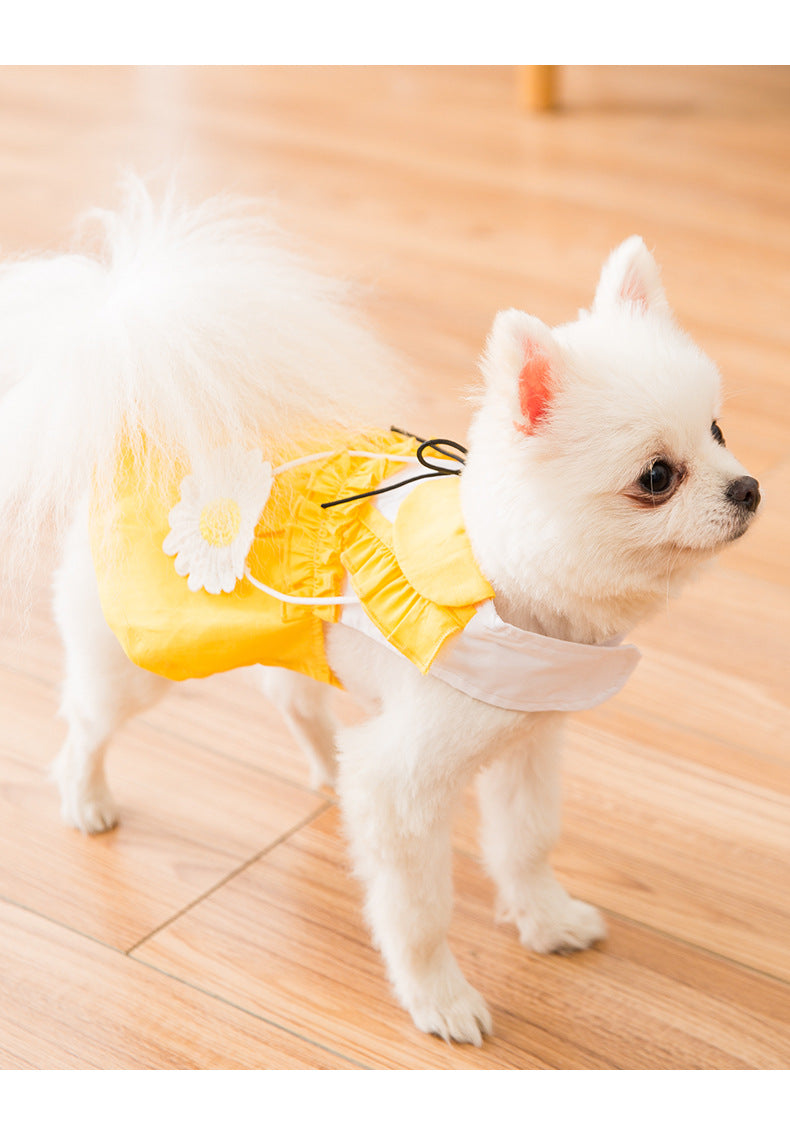 HKM-6909885 Cute Woven Cloth Cat Vest Skirt - Available in Multiple Sizes