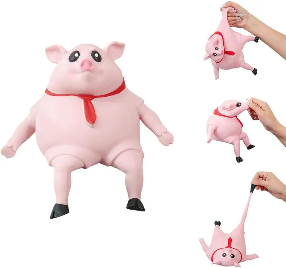 HKM-691027 Cute Anti-Stress Squeeze Pig Toy for Kids - Rubber Pig Decompression Stress Relief Toy