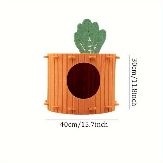 HKM-6910781 Semi-Enclosed Felt Cat Tunnel Nest - Medium & Large Sizes Available