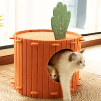 HKM-6910781 Semi-Enclosed Felt Cat Tunnel Nest - Medium & Large Sizes Available
