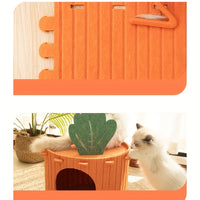 HKM-6910781 Semi-Enclosed Felt Cat Tunnel Nest - Medium & Large Sizes Available