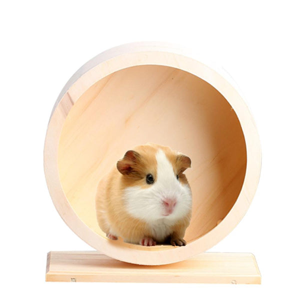 HKM-6910909 Solid Wood Running Wheel for Small to Large Pets - Mute Bracket Design