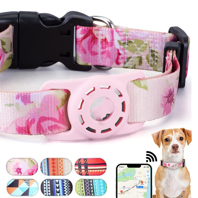 HKM-6911293 Adjustable Striped Digital Print Collar for Dogs and Cats in Various Colors