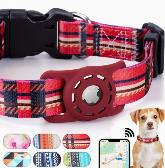 HKM-6911293 Adjustable Striped Digital Print Collar for Dogs and Cats in Various Colors