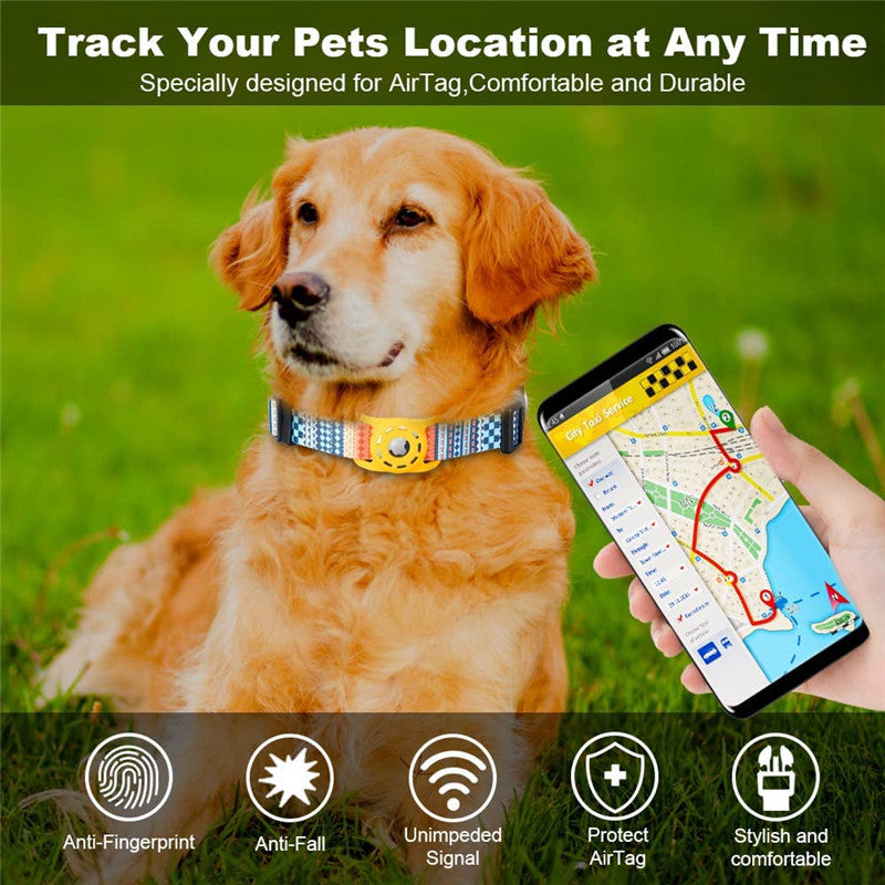 HKM-6911293 Adjustable Striped Digital Print Collar for Dogs and Cats in Various Colors