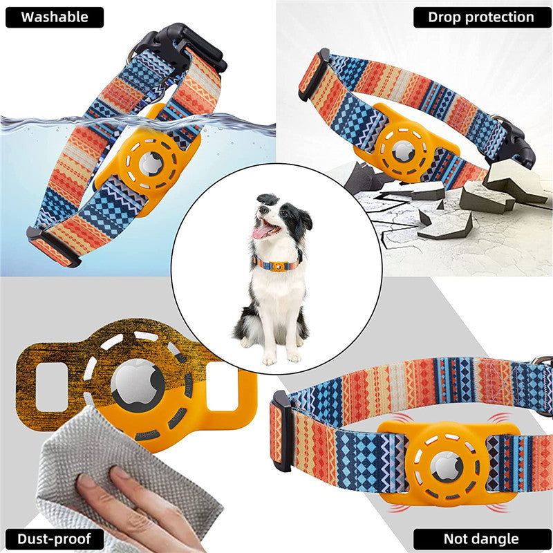 HKM-6911293 Adjustable Striped Digital Print Collar for Dogs and Cats in Various Colors