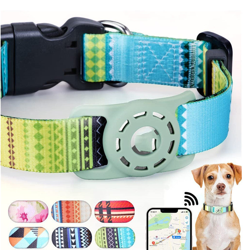 HKM-6911293 Adjustable Striped Digital Print Collar for Dogs and Cats in Various Colors