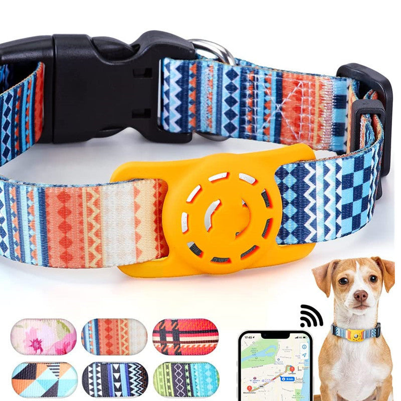 HKM-6911293 Adjustable Striped Digital Print Collar for Dogs and Cats in Various Colors