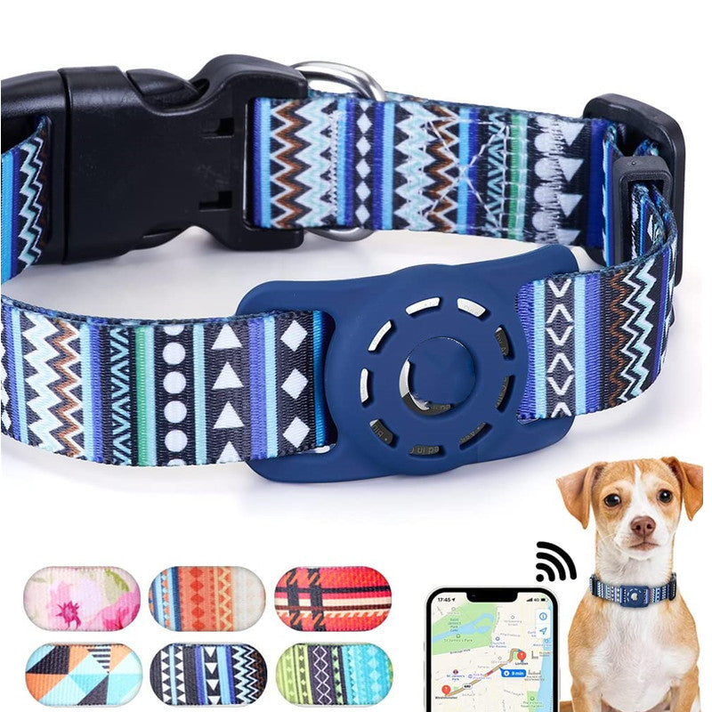 HKM-6911293 Adjustable Striped Digital Print Collar for Dogs and Cats in Various Colors