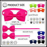 HKM-6911549 Adjustable Tie Bow for Cats and Dogs - Monochrome Colors for Every Season