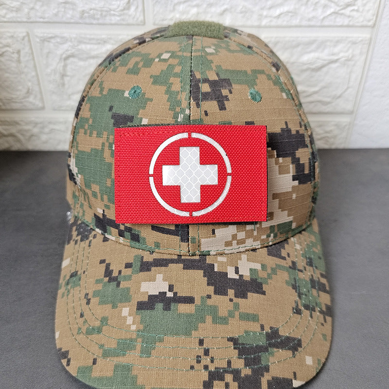 HKM-691155 Reflective Embroidered Medical First Aid Patch with Velcro Attachment